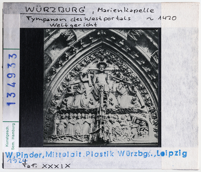 Vorschaubild Würzburg: Marienkapelle, Westportal, Tympanon mit Jüngstem Gericht 